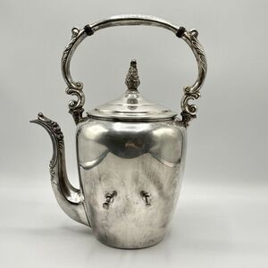 F B Rogers Vintage 19th Century Silver Plated Tilting Teapot No Stand